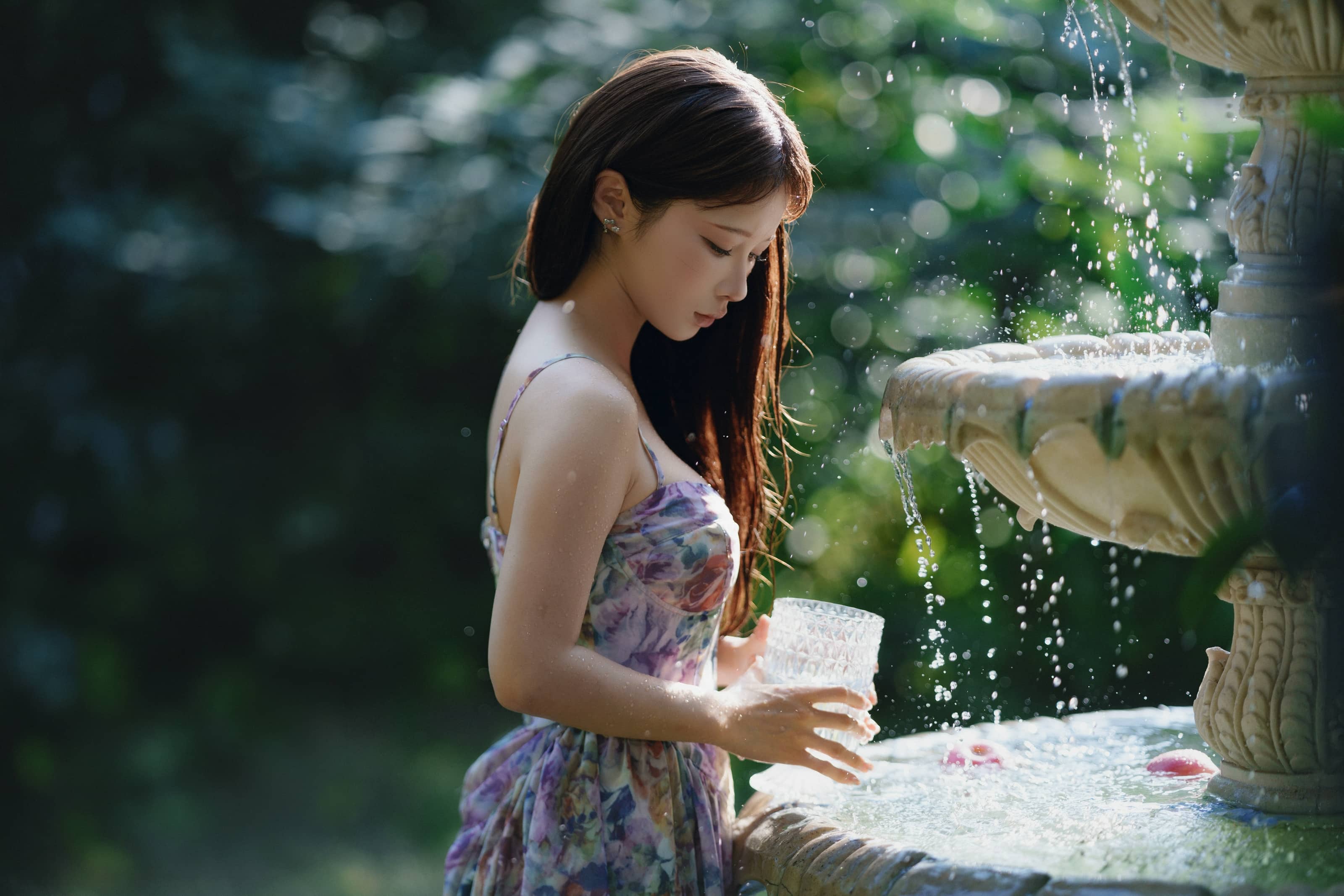 图片[3] - 蠢沫沫 No.403 – 水池碎花裙[27P] - 贰贰COS